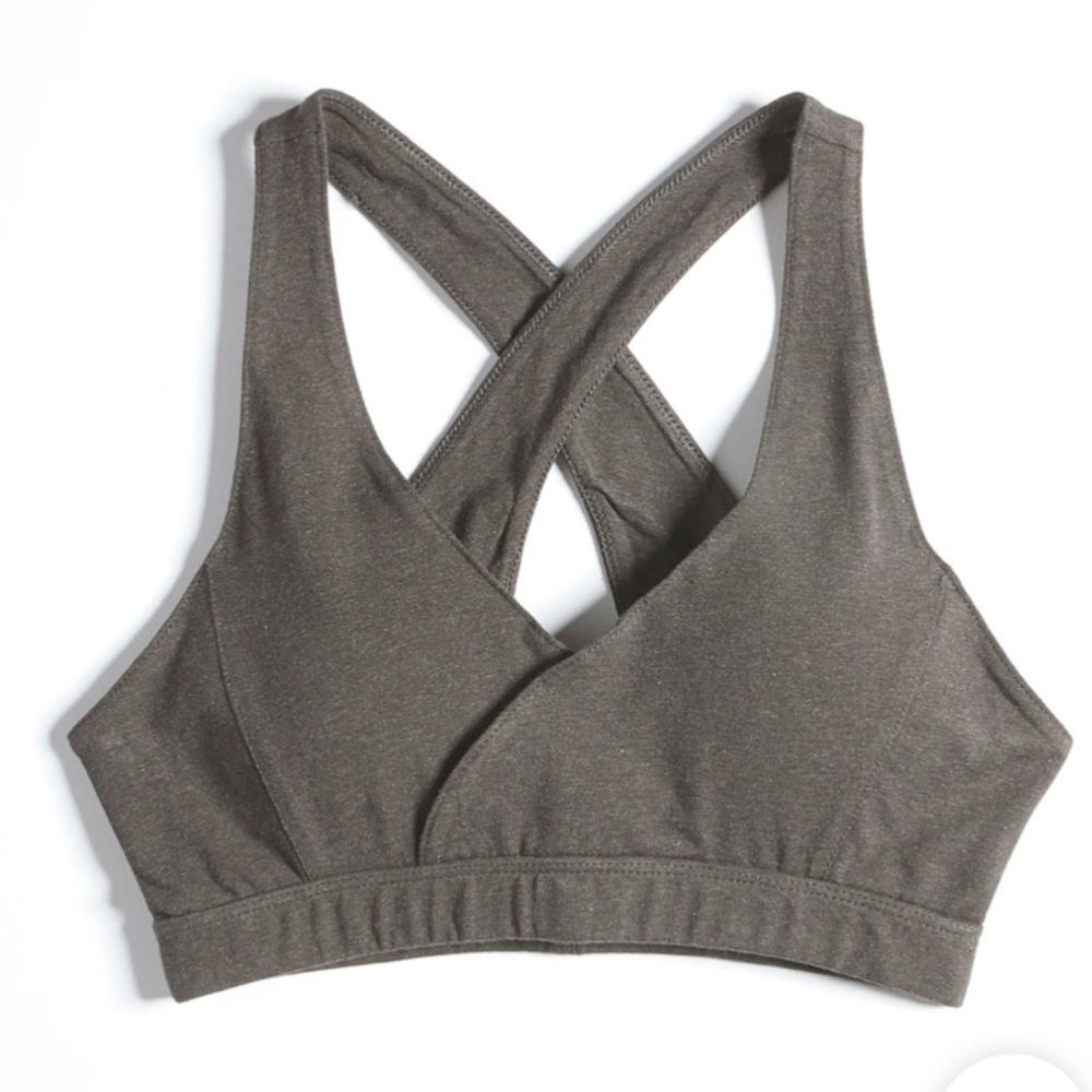 PACT organic cotton crossover bralette